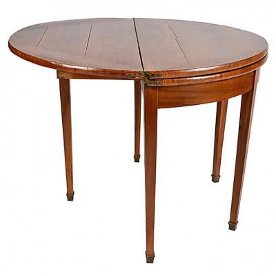 Biedermeier Cherry Triple Top Console Card Table