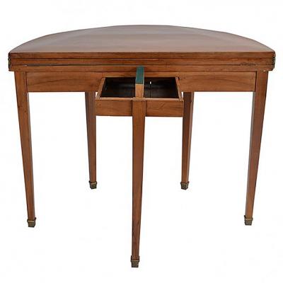 Biedermeier Cherry Triple Top Console Card Table