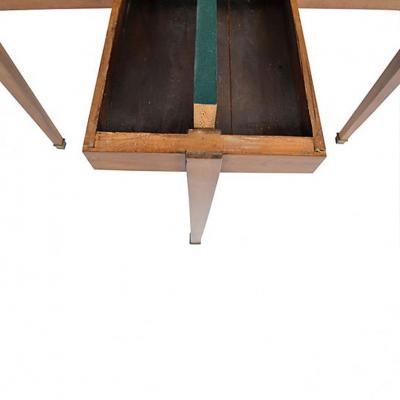 Biedermeier Cherry Triple Top Console Card Table