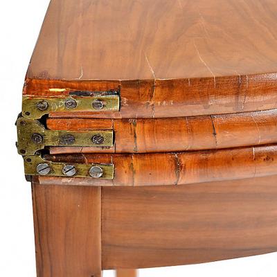 Biedermeier Cherry Triple Top Console Card Table