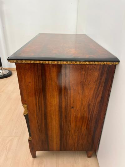 Biedermeier Chest Walnut Veneer Cherry Gold Leaf Brass Austria circa 1815