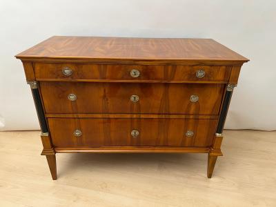 Biedermeier Commode Cherry Veneer Brass Germany circa 1820