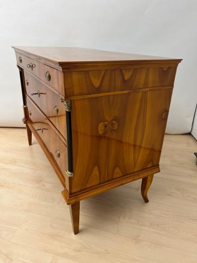 Biedermeier Commode Cherry Veneer Brass Germany circa 1820