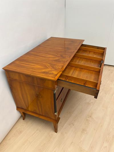 Biedermeier Commode Cherry Veneer Brass Germany circa 1820