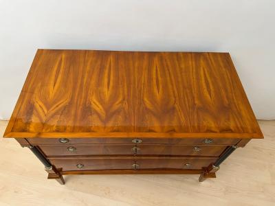 Biedermeier Commode Cherry Veneer Brass Germany circa 1820
