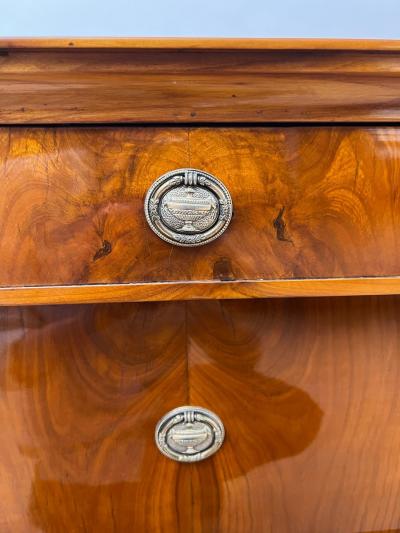 Biedermeier Commode Cherry Veneer Brass Germany circa 1820