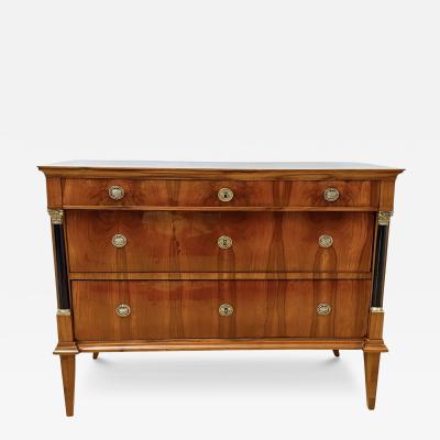 Biedermeier Commode Cherry Veneer Brass Germany circa 1820