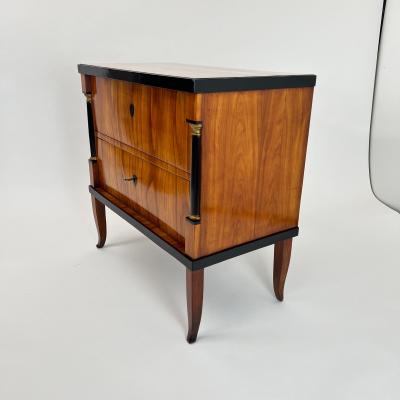 Biedermeier Commode Cherry Wood Ebonized Gilded Franconia circa 1820