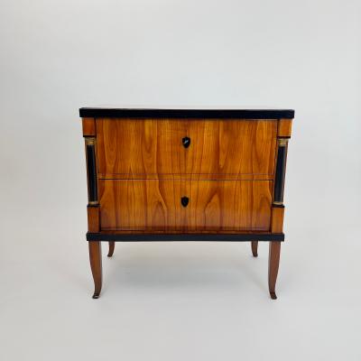 Biedermeier Commode Cherry Wood Ebonized Gilded Franconia circa 1820