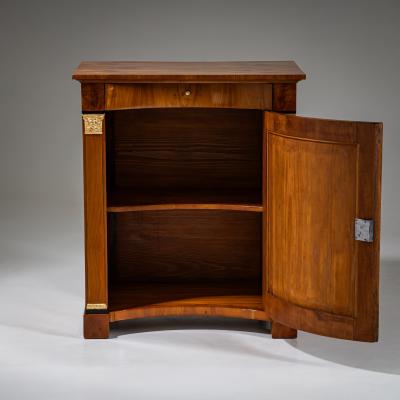 Biedermeier Demi Cabinet with Pilasters Circa 1820