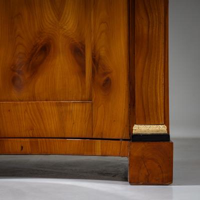 Biedermeier Demi Cabinet with Pilasters Circa 1820