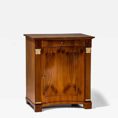 Biedermeier Demi Cabinet with Pilasters Circa 1820