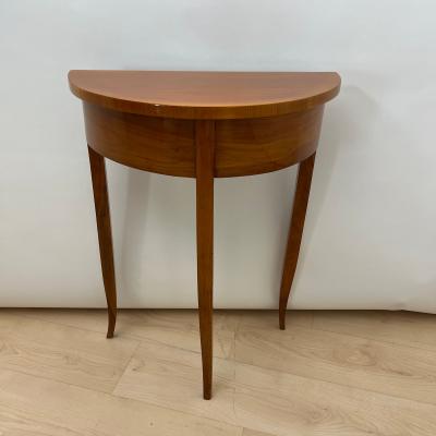 Biedermeier Demi Lune Console Table Cherry Wood South Germany circa 1820