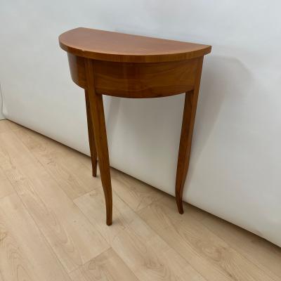 Biedermeier Demi Lune Console Table Cherry Wood South Germany circa 1820