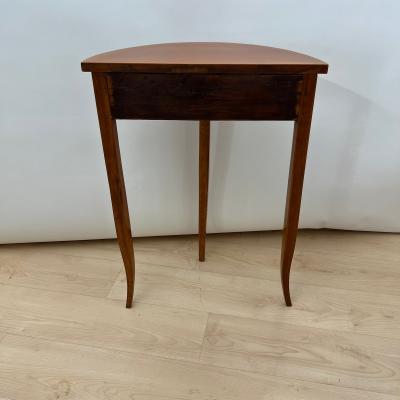 Biedermeier Demi Lune Console Table Cherry Wood South Germany circa 1820