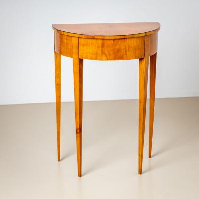 Biedermeier Demi Lune Console Table in Cherry Germany