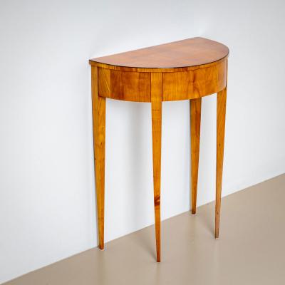 Biedermeier Demi Lune Console Table in Cherry Germany
