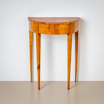 Biedermeier Demi Lune Console Table in Cherry Germany