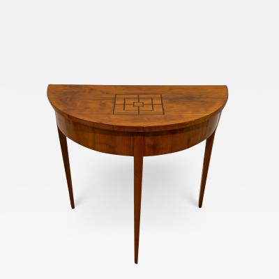 Biedermeier Demi Lune table Cherry Wood South Germany circa 1820