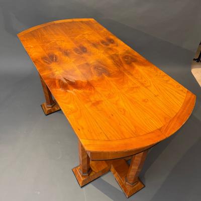Biedermeier Desk Cherry Veneer Six Columns Austria circa 1830