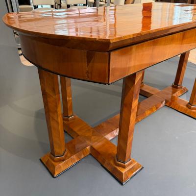 Biedermeier Desk Cherry Veneer Six Columns Austria circa 1830