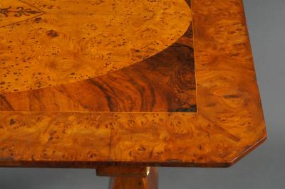 Biedermeier Desk with Burl and Inlay