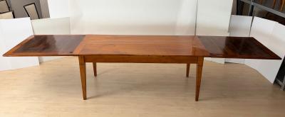 Biedermeier Expandable Dining Table Cherry Wood Chestnut France circa 1820