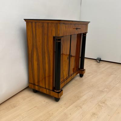 Biedermeier Half Cabinet Walnut Veneer Ebonized South Germany circa 1825