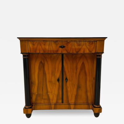 Biedermeier Half Cabinet Walnut Veneer Ebonized South Germany circa 1825