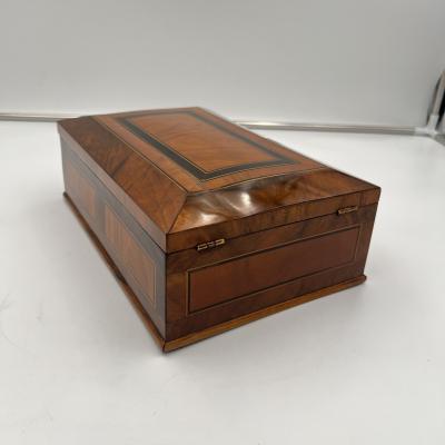 Biedermeier Jewelry Box Walnut Ebony Maple South Germany circa 1830