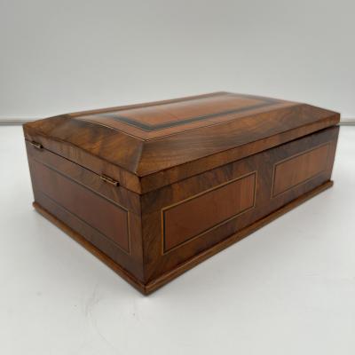 Biedermeier Jewelry Box Walnut Ebony Maple South Germany circa 1830