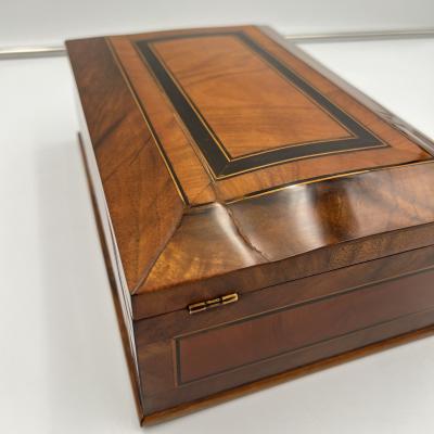 Biedermeier Jewelry Box Walnut Ebony Maple South Germany circa 1830