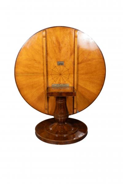 Biedermeier Mahogany And Satinwood Center Table