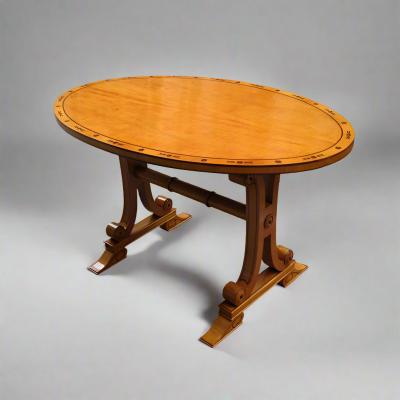 Biedermeier Oval Library Table