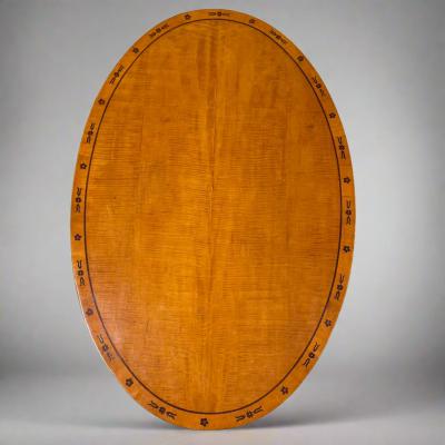 Biedermeier Oval Library Table
