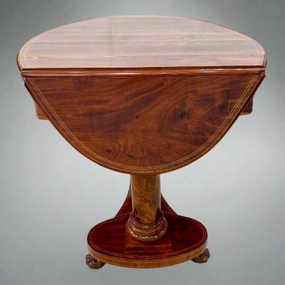 Biedermeier Period Oval Library Table desk Germany circa 1820