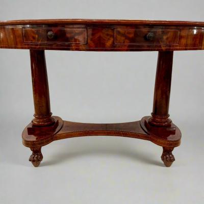 Biedermeier Period Oval Library Table desk Germany circa 1820