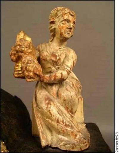 Biedermeier Period Wood and Gilt Clock