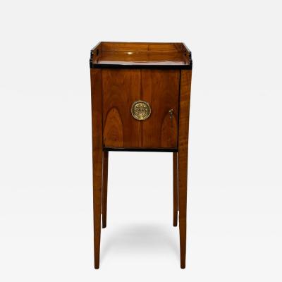 Biedermeier Pillar Cabinet Cherry Veneer Brass South Germany circa 1820