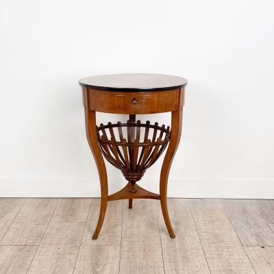 Biedermeier Round Work Table 19th century