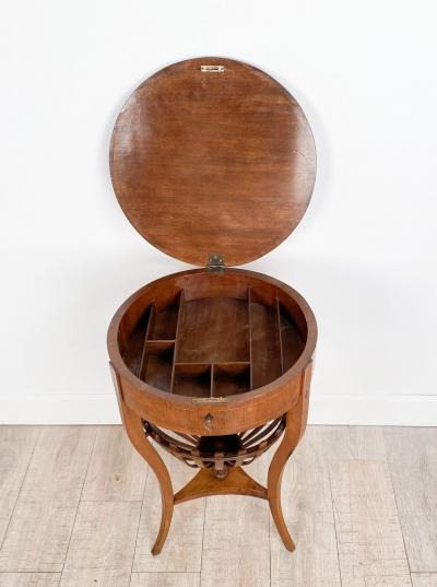 Biedermeier Round Work Table 19th century