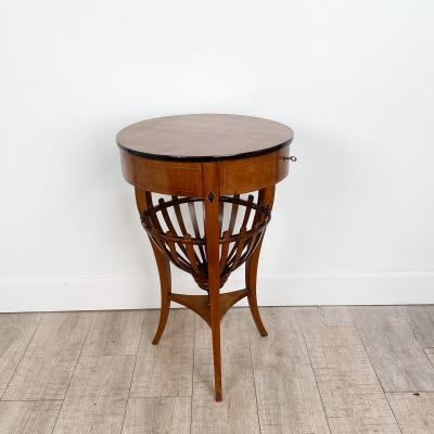 Biedermeier Round Work Table 19th century