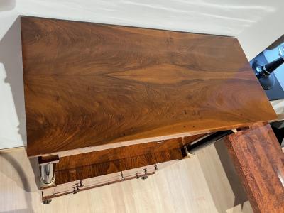 Biedermeier Secretaire Walnut Maple Paw Feet Austria circa 1820