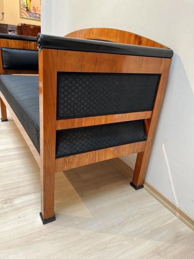 Biedermeier Sofa Cherry Veneer Horsehair South Germany circa 1830