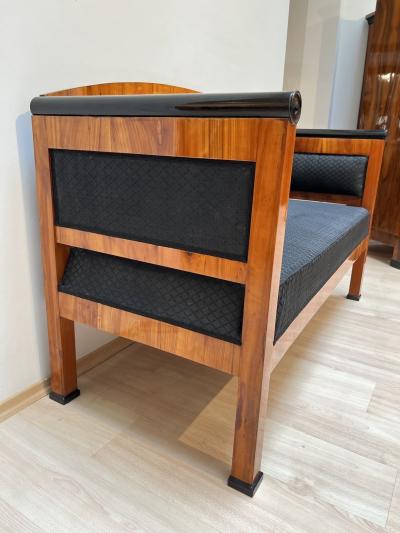 Biedermeier Sofa Cherry Veneer Horsehair South Germany circa 1830