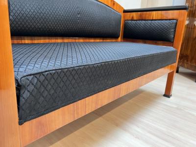 Biedermeier Sofa Cherry Veneer Horsehair South Germany circa 1830
