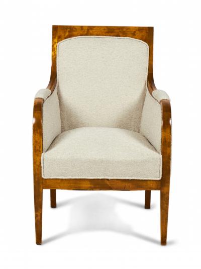 Biedermeier Square Back Birch Armchair