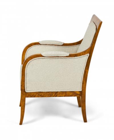 Biedermeier Square Back Birch Armchair