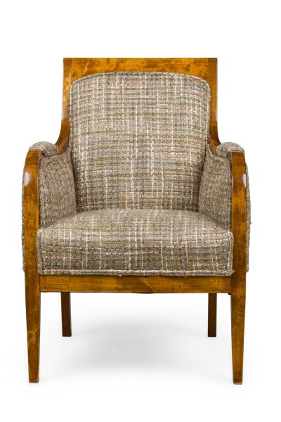 Biedermeier Square Back Birch Armchair