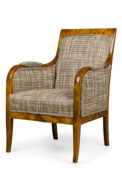 Biedermeier Square Back Birch Armchair